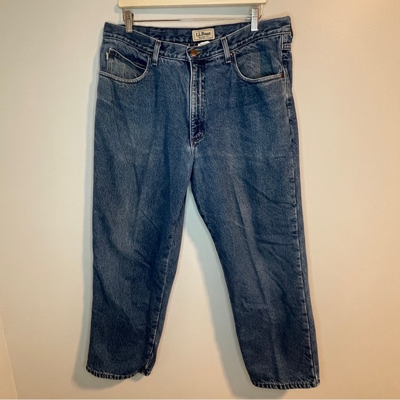 LL Bean Men's Vintage Flannel-Lined Size 38x29 - Picture 1 of 7